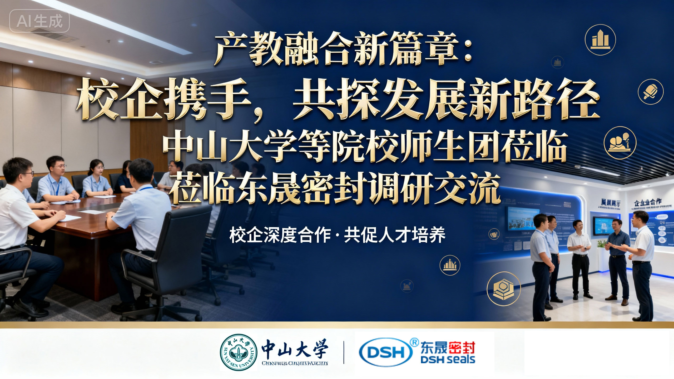 產(chǎn)教融合新篇章：校企攜手，共探發(fā)展新路徑，中山大學等院校師生團蒞臨東晟密封調(diào)研交流！